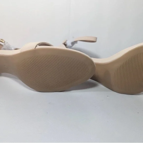 NEW-Size 8.5M Womens mysoft Stiletto Heeled Sandals Open Toe Nude Color JD03 - Picture 6 of 7